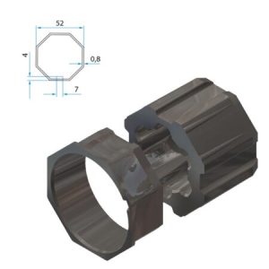 motor vía radio cherubini open zrx eje 60 o 50mm