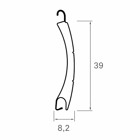 persiana enrollable de aluminio térmico curva 39mm (a medida)