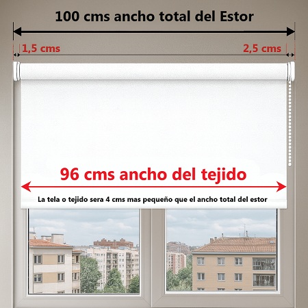 estor enrollable translucido mod. malaga (fabricado a medida)